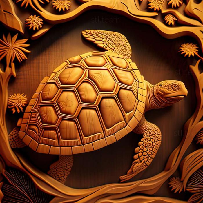 3D модель Відома тварина черепаха Адвайта (STL)